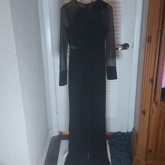 Fashion Nova Mesh Baby Black Sheer Jumpsuit S Coquette Girl Whimsy Goth Claddic - Picture 2 of 10